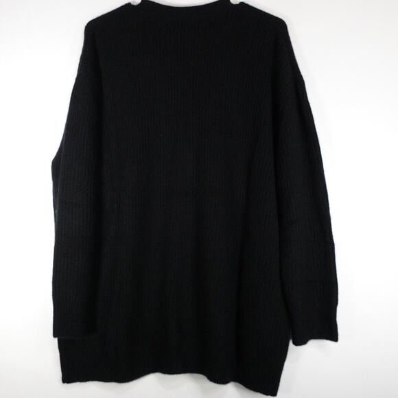 New Quince Black Mongolian Cashmere Oversized Boyfriend Cardigan Sweater Small - Picture 9 of 9